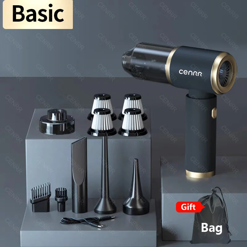 Aspirador Inalámbrico para Coche – Potencia 210.000 Pa, Silencioso y Recargable
